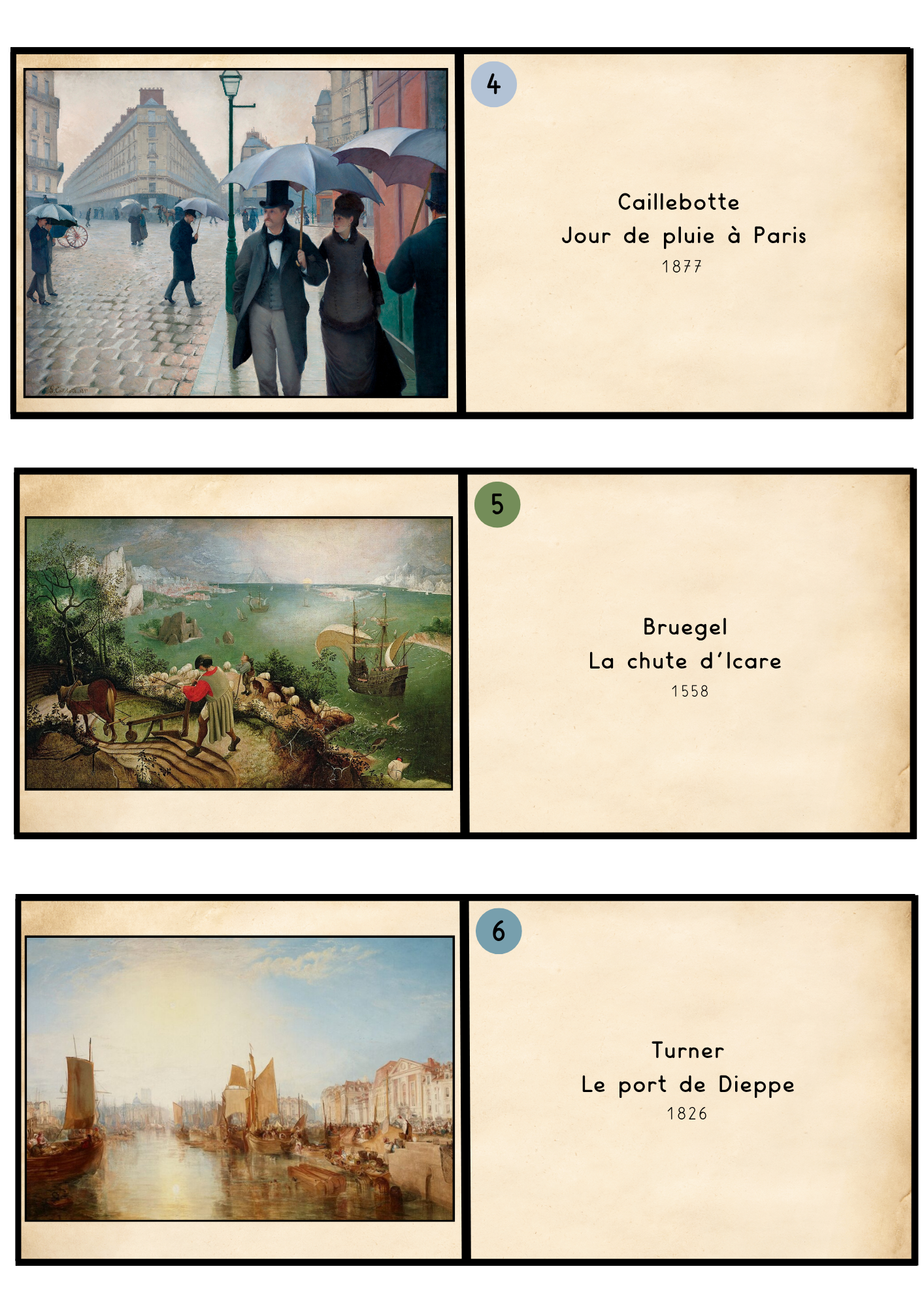 Arts CP / CE1 / CE2 — Cartes Oeuvres Eau
